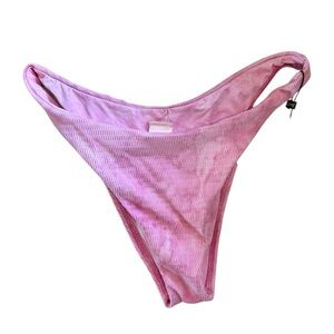 Vitamin A Tie Dye California‎ High Leg Bikini Bottom 10 Large Pink